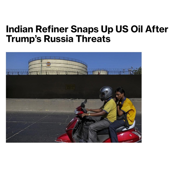 Indian Oil почала масові закупівлі нафти зі США на тлі погроз Трампа щодо російських енергоносіїв